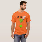 Boos Halloween-feest Vintage Geest T-shirt (Voorkant volledig)