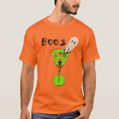Boos Halloween-feest Vintage Geest T-shirt (Voorkant)