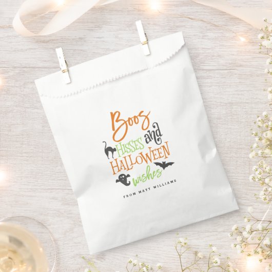 Boos Hisses and Halloween Wishes Bedankzakje (Geknipt)