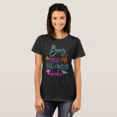 Boos Hisses en Halloween Wishes T-Shirt (Voorkant volledig)