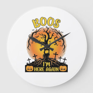 Boos ik ben hier weer Halloween Griezelfiguur Pomp Grote Klok