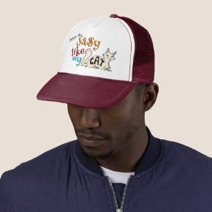 Boos Is Sassy Like My Cat Krachtige Kleurrijke Typ Trucker Pet