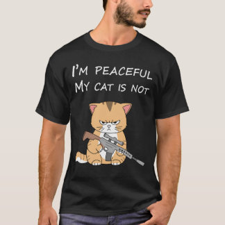 Boos Kat Met Pistool Shirt | Grappig Tactisch Kat