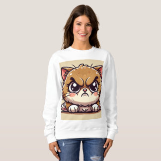Boos maar Schattig: Cartoon Cat Design Trui