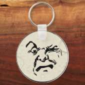 Boos Man in het Gezicht van de Maan Sleutelhanger (Voorkant)