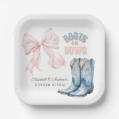 Boos of bogen Geslacht onthullen Papieren Bordje (Voorkant)