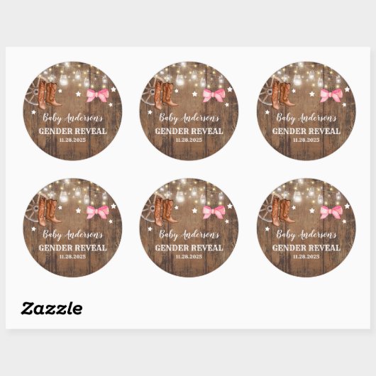 Boos of bogen Geslacht onthullen Ronde Sticker (Vel)