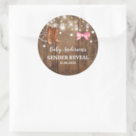 Boos of bogen Geslacht onthullen Ronde Sticker