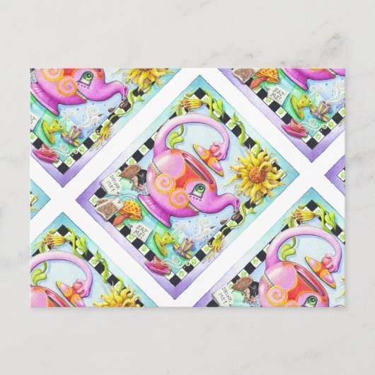 BOOS OP TEA PARTY BRIEFKAART (Voorkant)