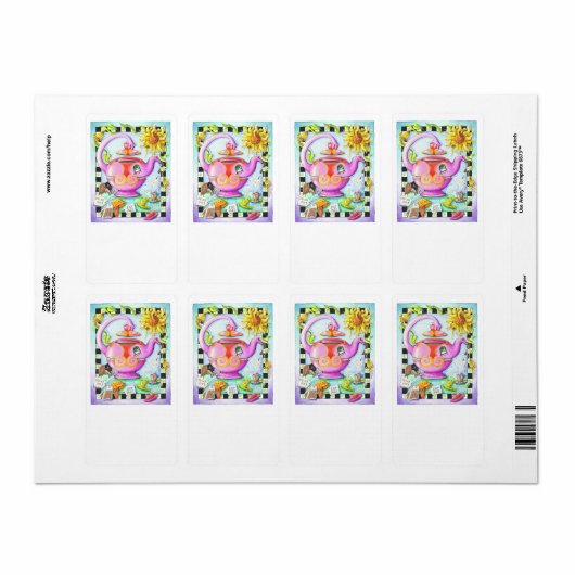 BOOS OVER TEA PARTY LABELS (Full Sheet)