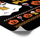 Boos Please  Retro Ghost Halloween Kostuum Poster (Hoek)