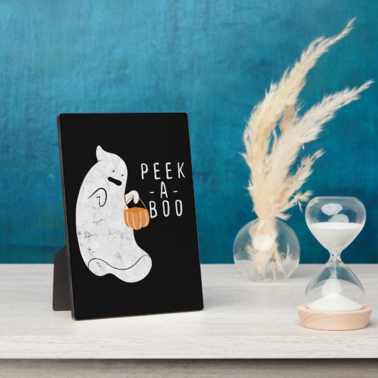 Boos Pumpkin Halloween a Halloween Fotoplaat (Zijkant)