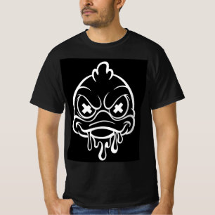 Boos Smeltende Eend T-shirt – Donkere Cartoon Ontw