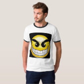boos-smiley-gezicht t-shirt (Voorkant volledig)