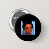 Boos walgelijk zwart poppengezicht meme Boos walgi Ronde Button 5,7 Cm (Voorkant /achterkant)