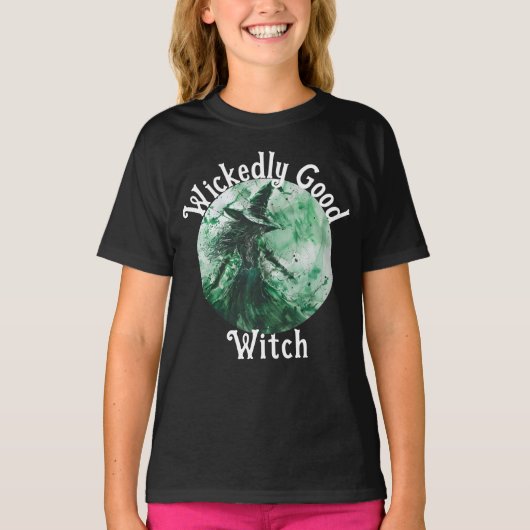 Boosaardig Goede Heks Groene Heks Tekening T-shirt (Voorkant)