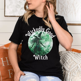 Boosaardig Goede Heks Groene Heks Tekening Vrouwen T-shirt