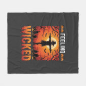 Boosaardig Halloween Vogelverschrikker Design_1 Fleece Deken (Voorkant (Horizontaal))