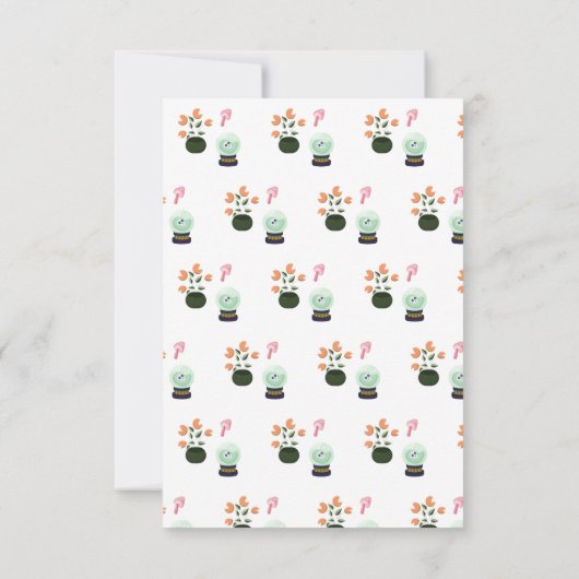 Boosaardig Schattige Groene Heks Halloween Verjaar Bedankkaart (Achterkant)