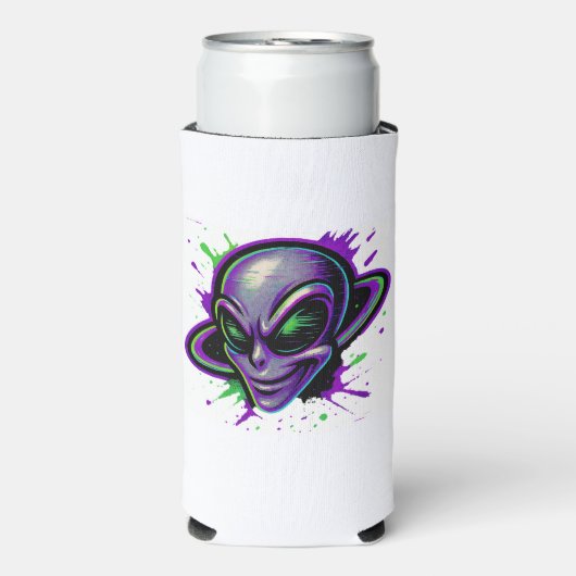 Boosaardige Alien Seltzer Blikjeskoeler (Seltzer Voorkant)