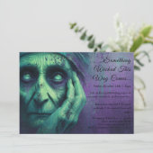 Boosaardige Heks Halloween Feestje Uitnodiging (Staand voorkant)