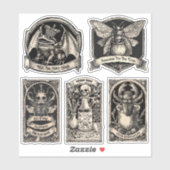 Boosaardige Heks Keuken Tovenarij Toverdrank Fles  Sticker (Vel)