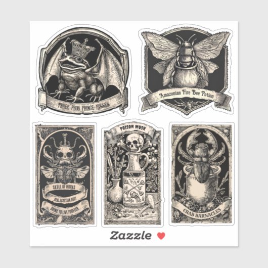 Boosaardige Heks Keuken Tovenarij Toverdrank Fles  Sticker (Vel)