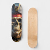 Boosaardige Piratenschedel Persoonlijk Skateboard (Voorkant)