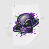 Boosaardige Schot Alien Golfhanddoek (Insitu)