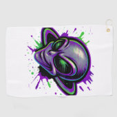 Boosaardige Schot Alien Golfhanddoek (Horizontaal)