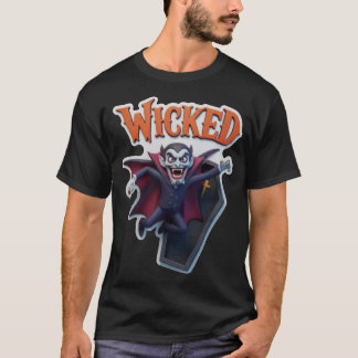 Boosaardige vampier komt uit kist t-shirt