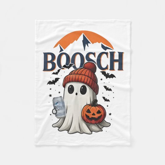 Boosch Light Halloween Schattigee Ghost Pumpkin Fleece Deken (Voorkant)