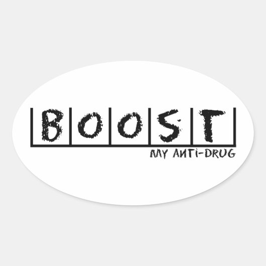 Boost Anti-drug Ovale Sticker (Voorkant)