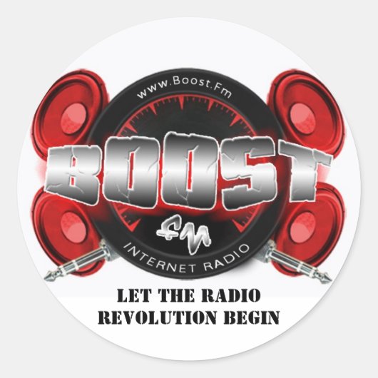 Boost FM 1" stickers (Voorkant)