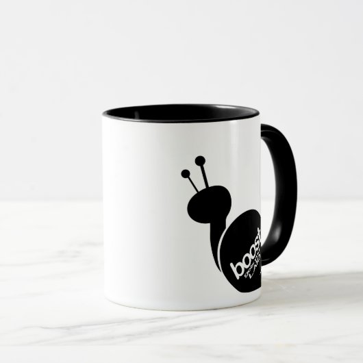 Boost krijgt je uitgeleend - koffie Mok (Voorkant rechts)