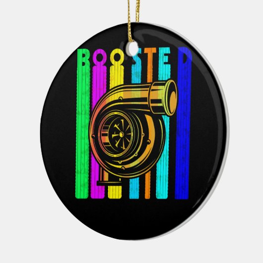 Boost Turbo Car Boosted Turbocompressor Retro Race Keramisch Ornament (Links)