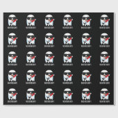 Booster Shot Grappige Ghost Vaccin Pun Dark BG Cadeaupapier (Vlak)