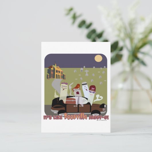 BoosVille Halloween Briefkaart (Staand voorkant)