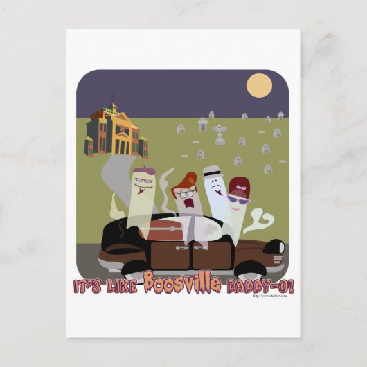 BoosVille Halloween Briefkaart (Voorkant)