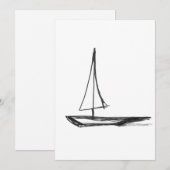 Boot 1 platte vakantiekaart feestdagenkaart (Voorkant / Achterkant)