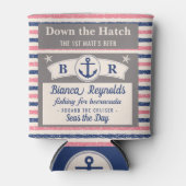 Boot 1e Mate nautische zeiler gestreept schattig b Blikjeskoeler (Voorkant)