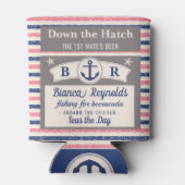 Boot 1e Mate nautische zeiler gestreept schattig b Blikjeskoeler (Achterkant)