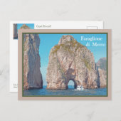 BOOT AAN CAPRI (doorheen gesteenteld) Briefkaart (Voorkant / Achterkant)