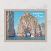 BOOT AAN CAPRI (doorheen gesteenteld) Briefkaart (Voorkant)