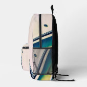 Boot Abstract in blauwe rugzak (Rechts)