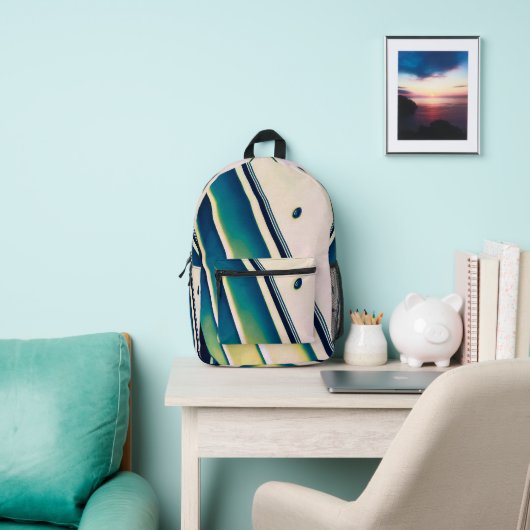 Boot Abstract in blauwe rugzak (Insitu)