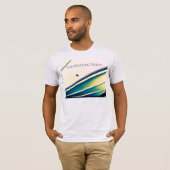 Boot Abstract in Blauwe T-Shirt (Voorkant volledig)