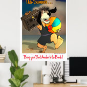 Boot Anker Beach Poster (Thuiskantoor)