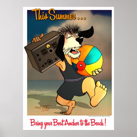 Boot Anker Beach Poster (Voorkant)