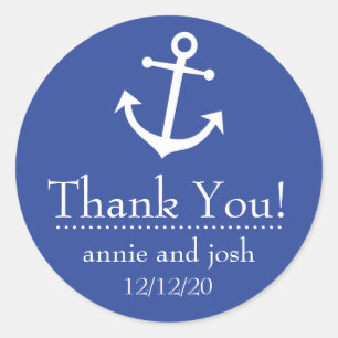 Boot Anker Dank u Labels (Navy Blue)